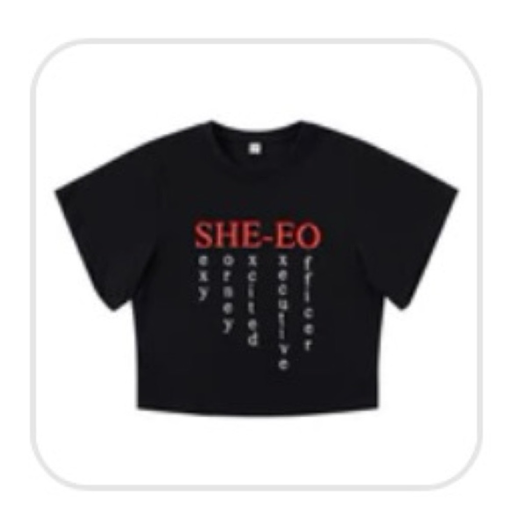 NWT Fashion Brand Company SHE-EO Cotton Tommy Tee